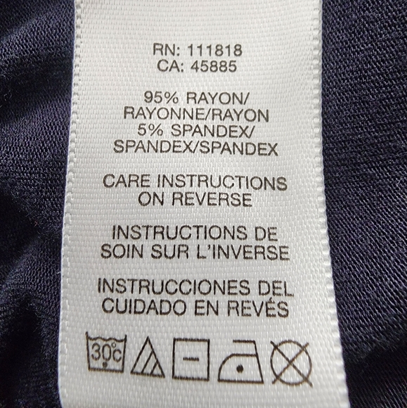 Michael Kors Navy Blue V-Neck Tie Waist Tunic SZ Large - Picture 6 of 8